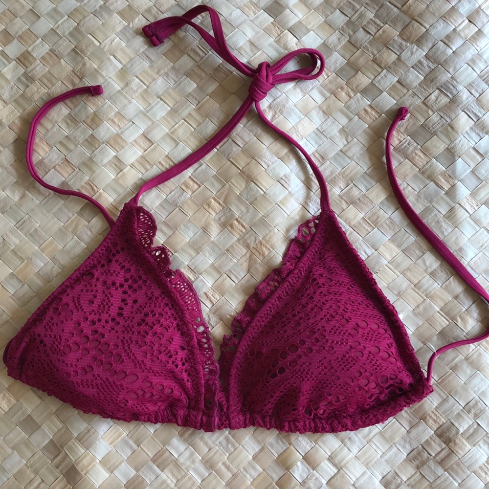 bikini swim top Triangle Deep Red